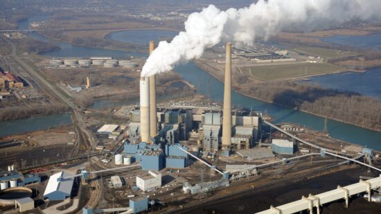 Aerial View of a Coal Fired Power Station